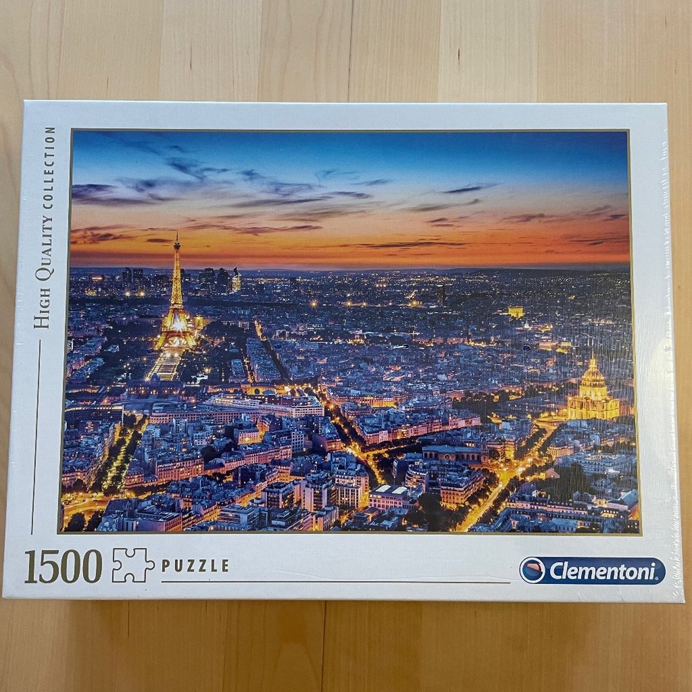 Two Clementoni 1500-Piece Puzzles - Paris and London